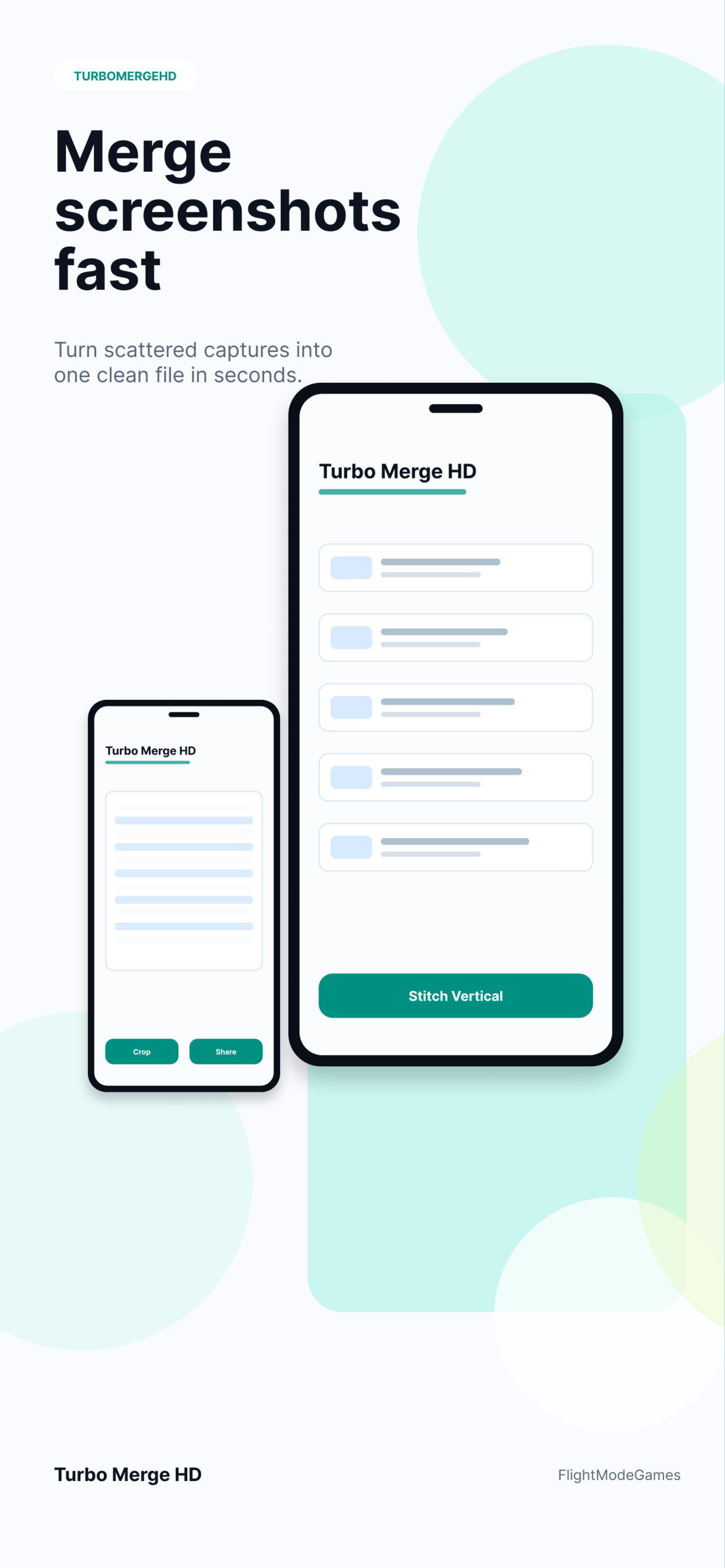 Turbo Merge HD image selection and merge screen